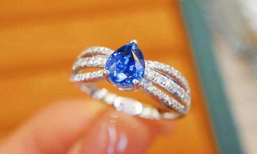 1ct刻面蓝宝石戒指 商品图1
