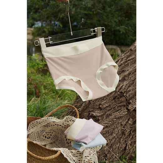 【3条装】 40支撞色莫代尔内裤 舒适裸感 亲肤细腻 桑蚕丝+聚乳酸抑菌里裆 呵护健康 商品图3