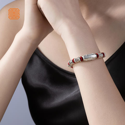 玺匠金铺《足银天珠》999足银手链  商品图5