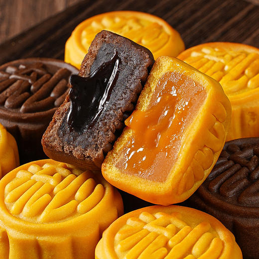 芋师傅流心奶黄月饼礼盒 广式流心月饼蛋黄酥中秋送礼套装礼品 商品图3