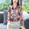 KQL E333M3291妈妈印花衬衫减龄大码长袖遮肉宽松洋气上衣 商品缩略图0