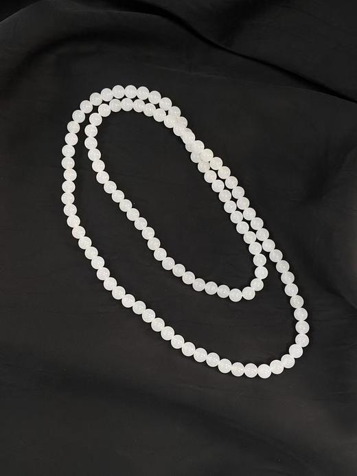 【于田产和田玉95料羊脂白项链】编号HAW25275，规格6mm，34.8克，出证书，发货1~5天，48小时鉴赏期 商品图2