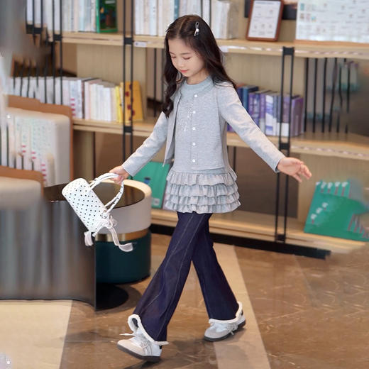 假两件花边开衫 商品图1