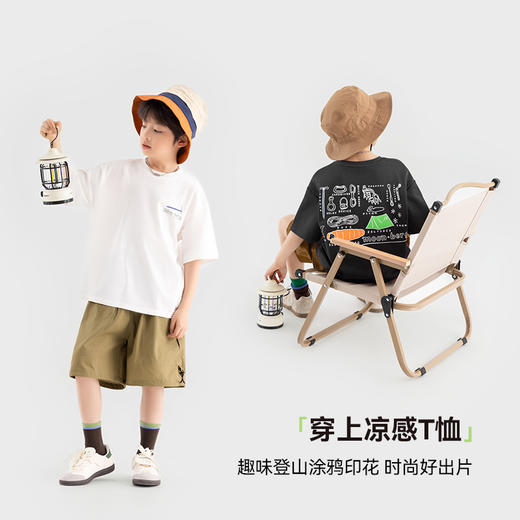 【件件底价~团购24.9元】多多家男童T恤短袖凉感2025新款夏季儿童洋气半袖男孩印花上衣潮10471 商品图1