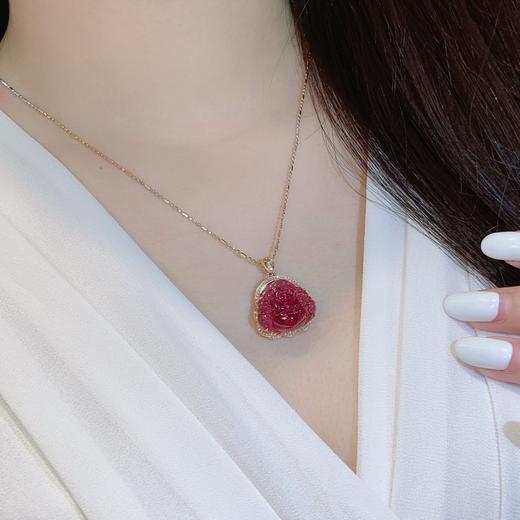 红碧玺佛公吊坠 商品图4