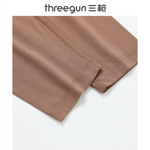 Threegun三枪 零碳莫代尔钻石领长袖女士打底衫-T20065A01 商品图6