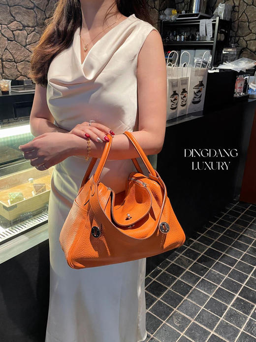 爱马仕 Lindy 30 爱马仕橙 单肩包 商品图3