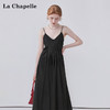 天猫同步【86%莱赛尔天丝】拉夏贝尔/La Chapelle法式吊带连衣裙女轻奢高级感细闪提花天丝长裙★ 商品缩略图3