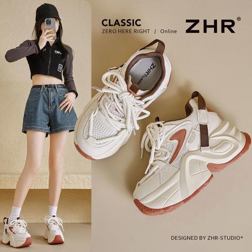 【男女同款】ZHR厚底增高老爹鞋女运动休闲鞋情侣百搭鞋减震耐磨 商品图1