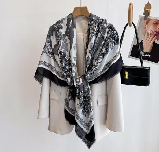 FS竹纤维竹棉印花围巾2024 商品图4