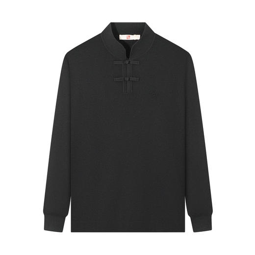 【国风新中式/含羊毛】柒牌男装立领盘扣新中式商务套头薄毛衫129Y70990 商品图4