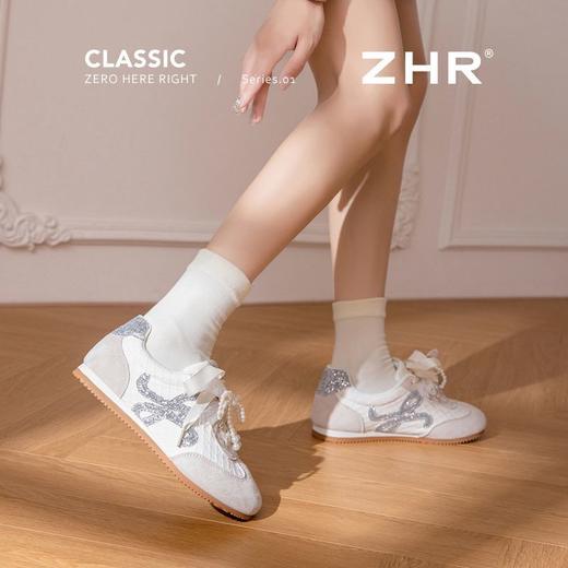 ZHR厚底增高德训鞋女春秋新款透气舒适休闲女鞋耐磨轻便阿甘鞋女 商品图3