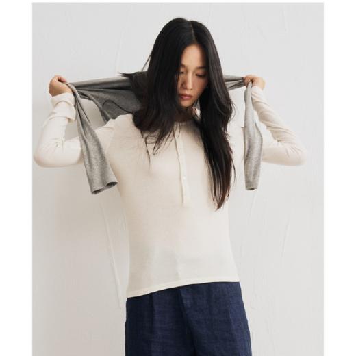 SPLELED莱赛尔醋纤半扣羊毛针织衫｜自带羊毛温润体感，基础百搭，修身款式 商品图5