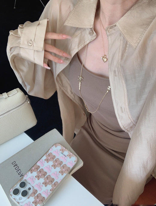 金蘑菇菇 夏日法则 连帽版防晒天丝衬衫 商品图11