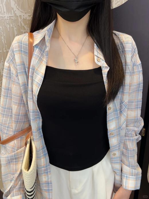 69.9💰得2件！“锁骨天花板”🔥【韩剧女主直角肩一字领背心】肩带加宽有弹力不勒卡，完美遮盖住副乳‼️ 商品图11