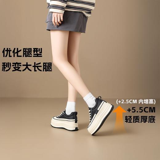 ZHR【厚底8cm】内增高小白鞋女春季显高百搭休闲鞋软底轻便运动鞋 商品图3
