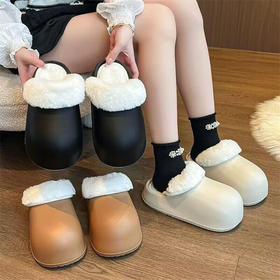 【走出仙女范❗️气质包头棉拖鞋】符合人体生理学设计，鞋底止滑不磨脚，柔软轻盈舒适，复古小方头包头懒人拖外出拖鞋，踩屎感厚底可爱保暖居家拖鞋L