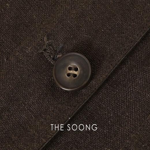 THESOONG"奢感老钱"纯亚麻细腻呼吸筋骨廓形感翻领外套HWWT7643 商品图1