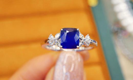 1c刻面t蓝宝石戒指 商品图0