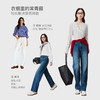 OLrain欧芮儿高腰百搭直筒阔腿牛仔裤女秋季2025新款显瘦哈伦裤子 商品缩略图2
