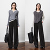 OLrain欧芮儿2025新款女秋季高腰软糯垂坠感休闲直筒长裤子阔腿裤 商品缩略图2