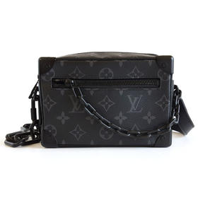 【95新】LV路易威登黑老花MINI SOFT TRUNK软盒子包斜挎包中性款现售价：11300!150825AK10