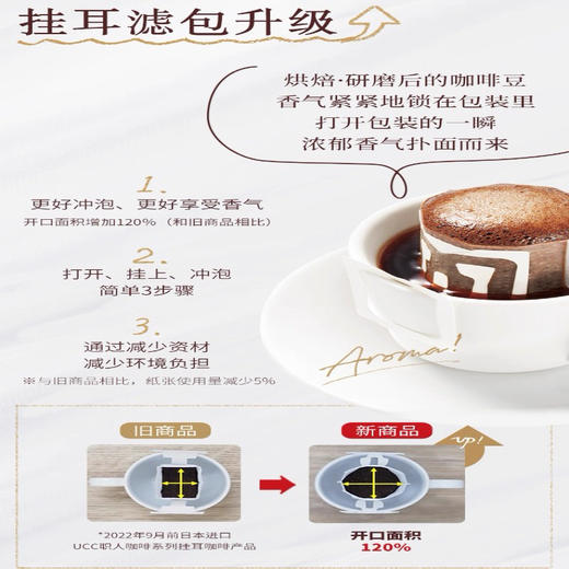 UCC悠诗诗职人挂耳咖啡粉香醇丰郁56g 商品图3