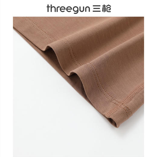 Threegun三枪 零碳莫代尔钻石领长袖女士打底衫-T20065A01 商品图5