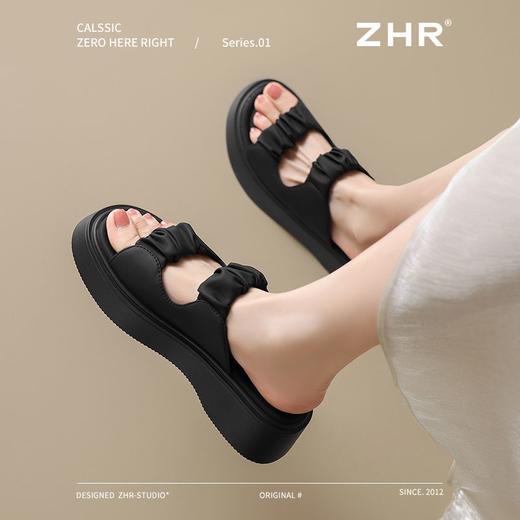 ZHR则则厚底拖鞋女外穿时尚外出凉鞋女小众设计感凉拖鞋女配裙子 商品图9