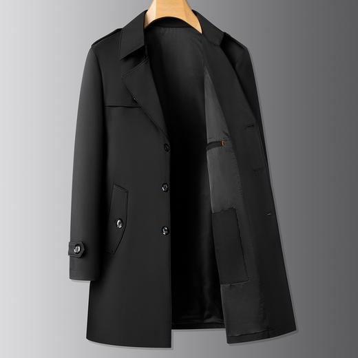【DXS】大依优型大码男装长款风衣经典中长款夹克男士大码行政外套秋季新款肥佬 商品图1