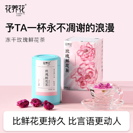 水墨画版 冻干/烘干罐装玫瑰花茶 商品图0