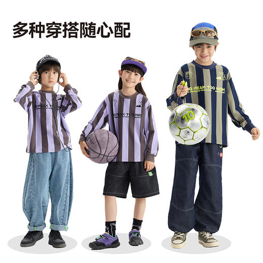 漫画家【条纹攀岩T】户外攀岩元气宽条棉感长袖训练上衣 商品图3