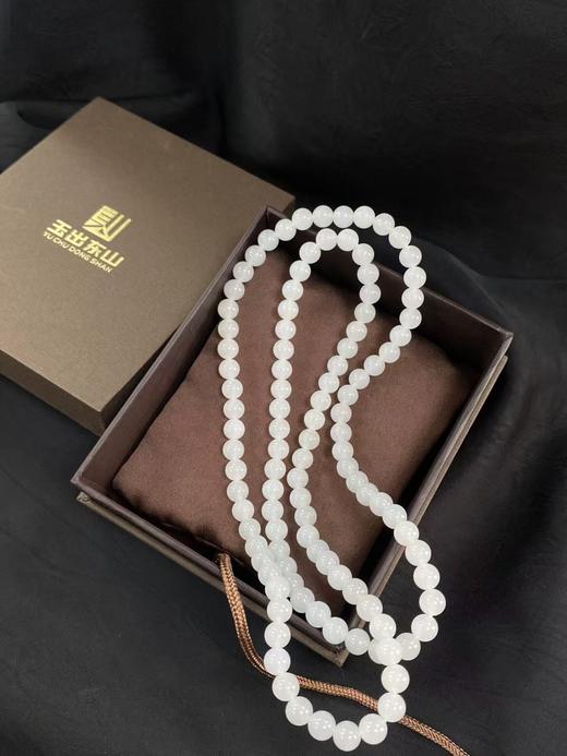 【于田产和田玉95料羊脂白项链】编号HAW25275，规格6mm，34.8克，出证书，发货1~5天，48小时鉴赏期 商品图0