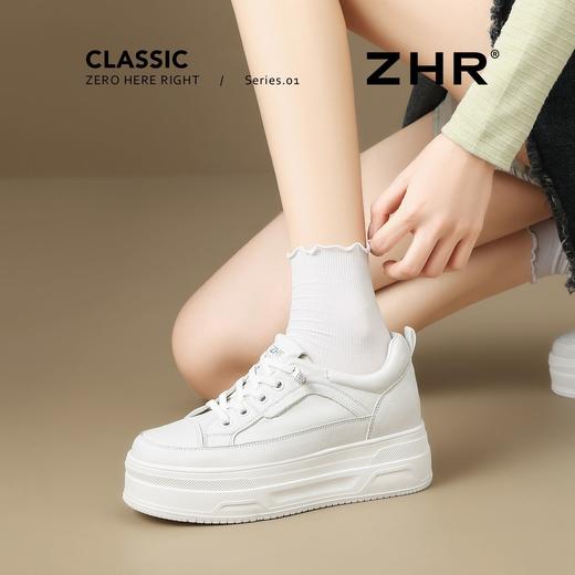 ZHR【6cm】厚底内增高小白鞋春秋新款百搭运动休闲鞋百搭舒适女鞋 商品图7