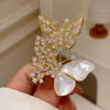 韩版贝母蝴蝶胸针锆石胸花 商品缩略图1