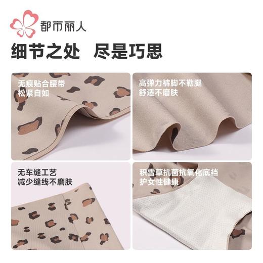 都市丽人女士内裤锦氨内裤女士平角内裤女内裤零感无痕内裤LKH5R6 商品图7