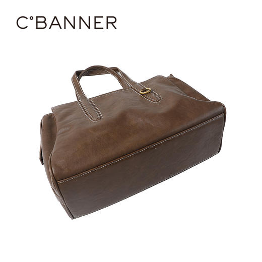 千百度冬季手工缝线搭配柔软革面女包A25595018 商品图4