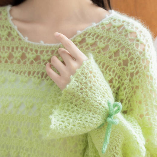 苏苏姐家铃兰马海上衣手工DIY钩针毛线团套头毛衣马海毛材料包 商品图3