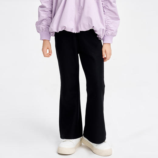 笛莎Deesha 2025秋季新款女童时尚修身针织喇叭裤长裤 商品图1