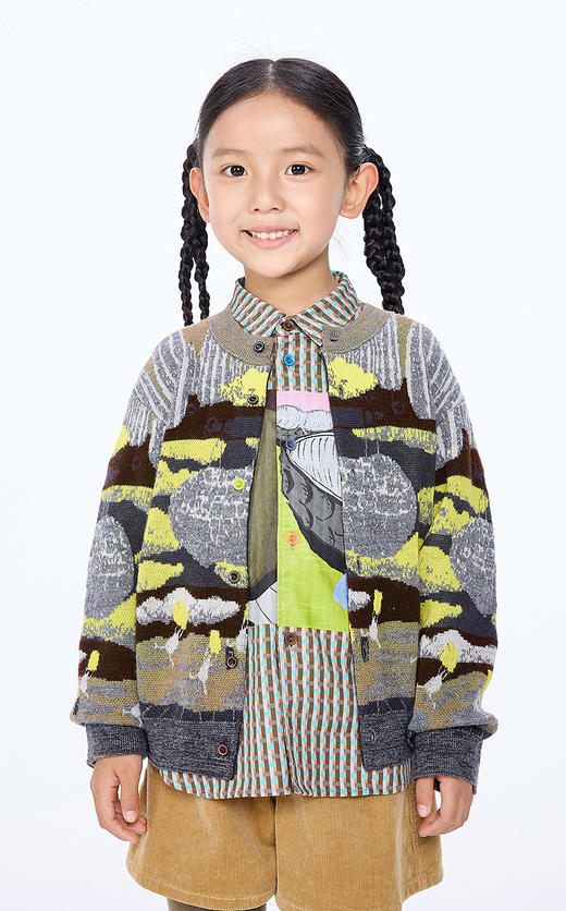 jnby   25年秋款  短款开襟毛衫  1P8310850 商品图7