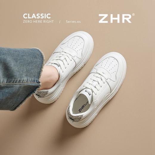 ZHR则则厚底增高小白鞋女2025新款透气网洞运动鞋百搭轻便休闲鞋 商品图4