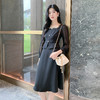 奢姿大码女装2025秋季新款胖妹妹轻奢法式连衣裙优雅方领荷叶边裙9953890564 商品缩略图1