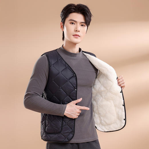 “特价清仓”嘉瑞祥 轻暖情侣款 绵羊毛马甲 经典百搭 手感细腻 轻盈质地 保暖性佳 商品图4