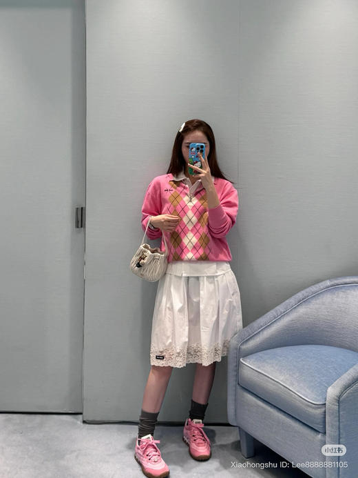 820-3 刚好搭配你们的长袖 渠道圆正 miu进口府绸棉蕾丝半裙 商品图7