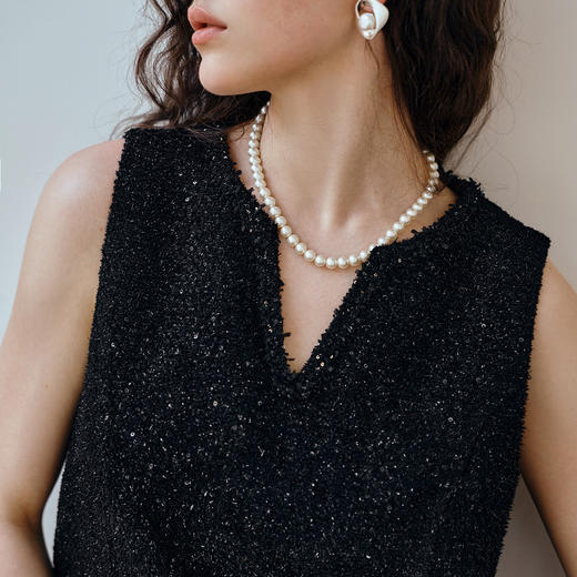 OLrain欧芮儿千金小香风无袖直筒背心裙秋季2025新款法式连衣裙 商品图2