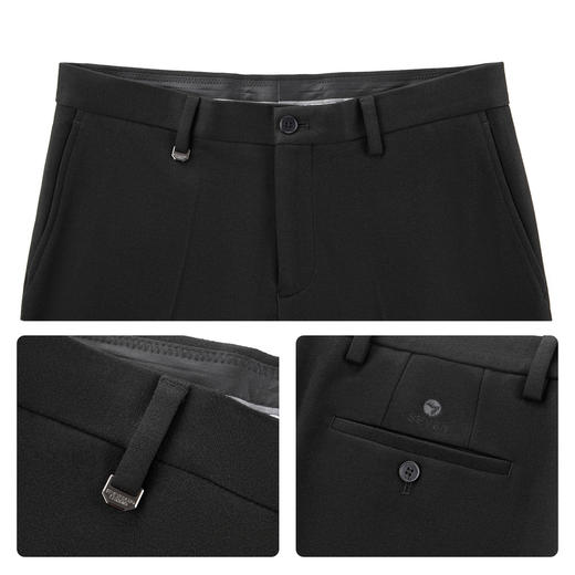 【含羊毛】柒牌男装2025秋季新品修身休闲裤舒适男士柔软垂感西裤129H71850 商品图3