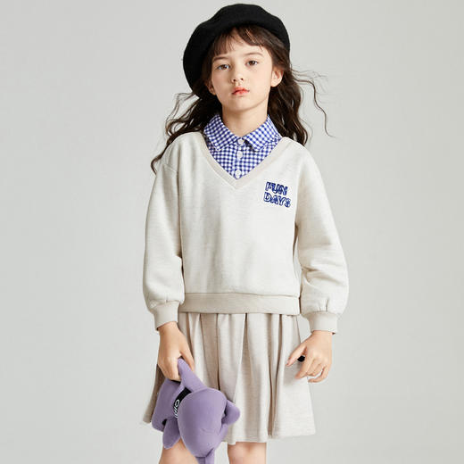 笛莎Deesha 2025秋季新款女童学院风套装 商品图0