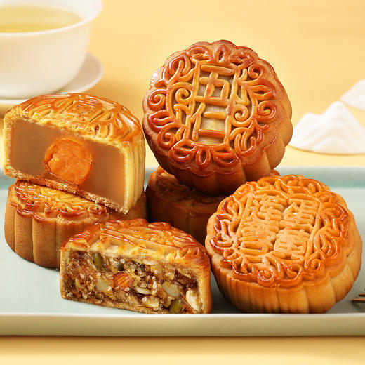 <有书独家>【蛋黄莲蓉豆沙月饼】传统五仁月饼 中秋节单粒散装广式月饼100克  商品图0