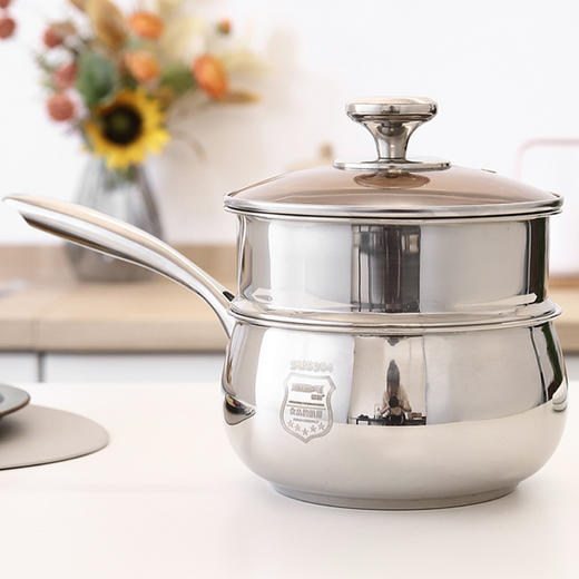 易铂埃德曼奶锅，搭配蒸格，蒸煮两用，上蒸下煮 商品图2