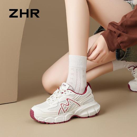 ZHR则则厚底增高5cm撞色线条老爹鞋2025秋季新款百搭运动休闲女鞋 商品图8